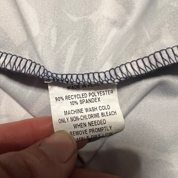 Greyson Golf Polo Shirt Mens Large Purple Lost World Abyss Tropical Butterfly - Picture 7 of 8